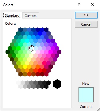 word for mac where are the standard colors